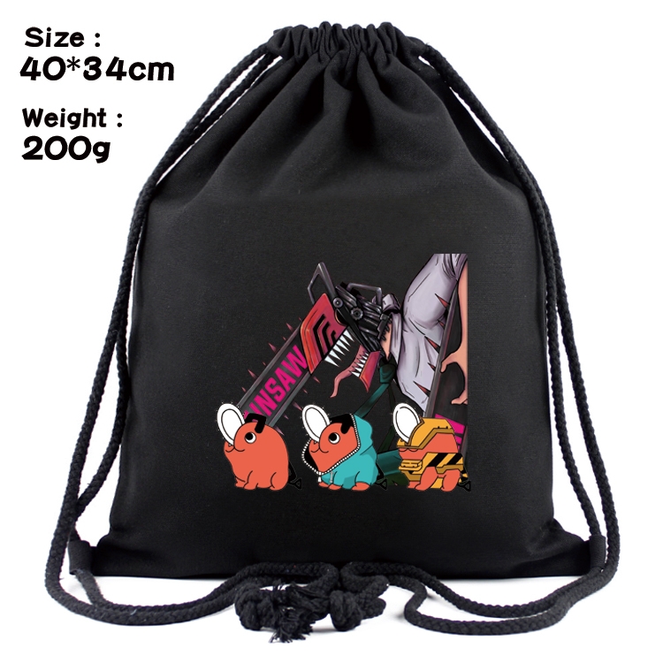 Chainsaw man Anime Coloring Book Drawstring Backpack 40X34cm 200g