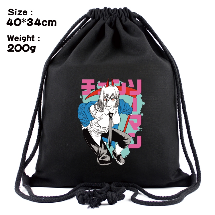 Chainsaw man Anime Coloring Book Drawstring Backpack 40X34cm 200g