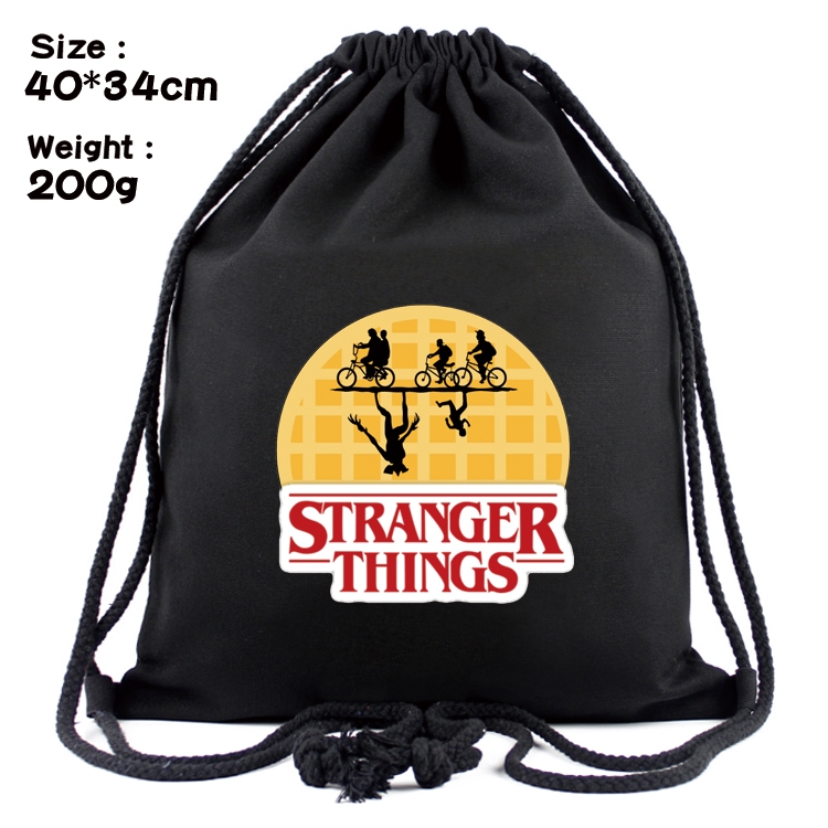 Stranger Things Anime Coloring Book Drawstring Backpack 40X34cm 200g