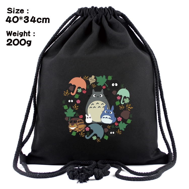 TOTORO Anime Coloring Book Drawstring Backpack 40X34cm 200g