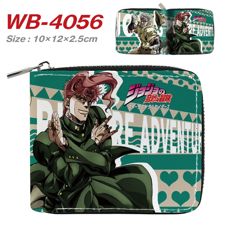 JoJos Bizarre Adventure Anime Full Color Short All Inclusive Zipper Wallet 10x12x2.5cm  WB-4056A