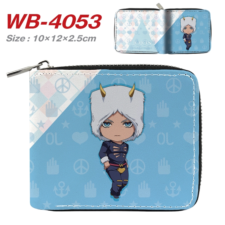 JoJos Bizarre Adventure Anime Full Color Short All Inclusive Zipper Wallet 10x12x2.5cm  WB-4053A