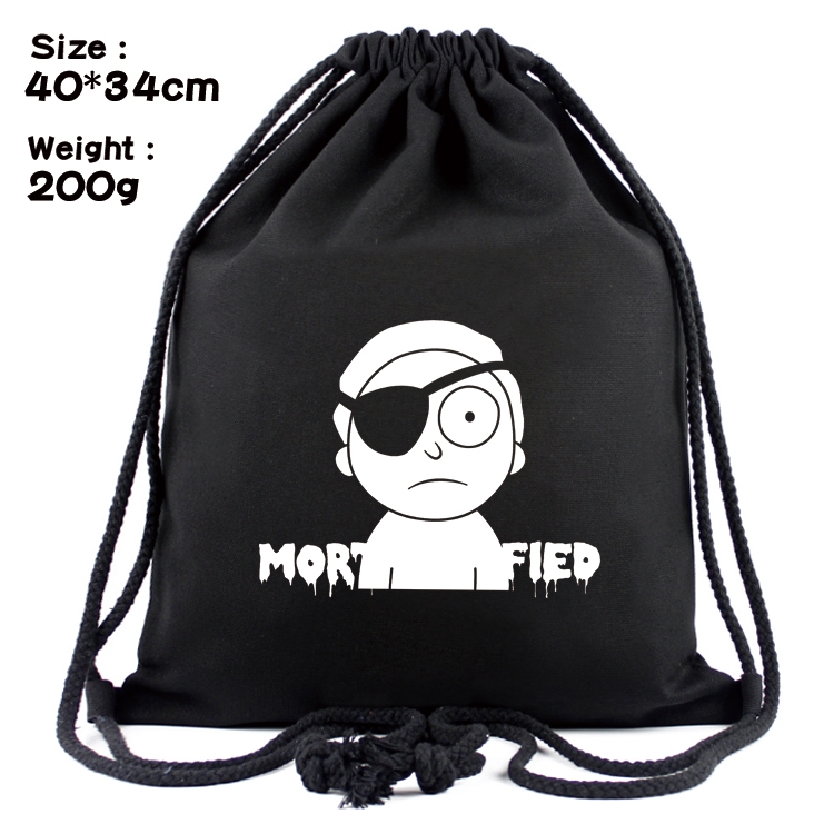 Rick and Morty Anime Coloring Book Drawstring Backpack 40X34cm 200g
