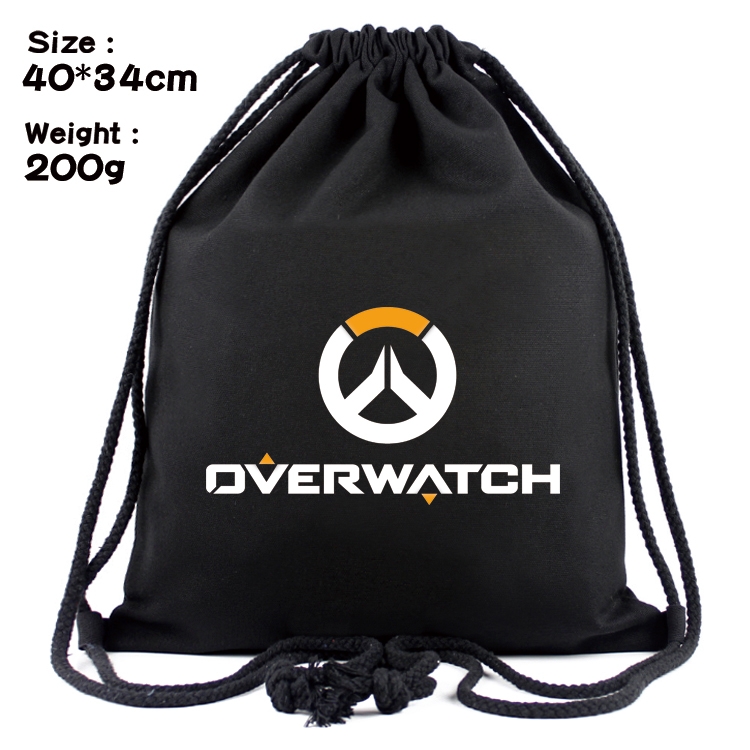 Overwatch Anime Coloring Book Drawstring Backpack 40X34cm 200g