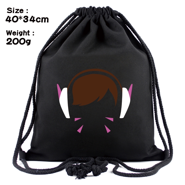 Overwatch Anime Coloring Book Drawstring Backpack 40X34cm 200g