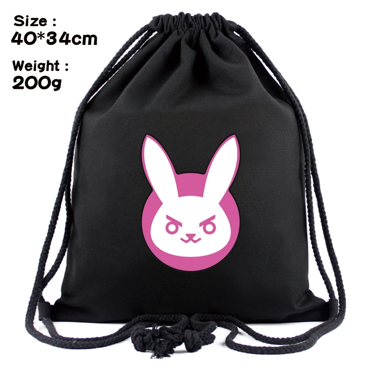 Overwatch Anime Coloring Book Drawstring Backpack 40X34cm 200g
