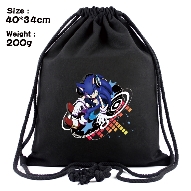 Sonic The Hedgehog Anime Coloring Book Drawstring Backpack 40X34cm 200g