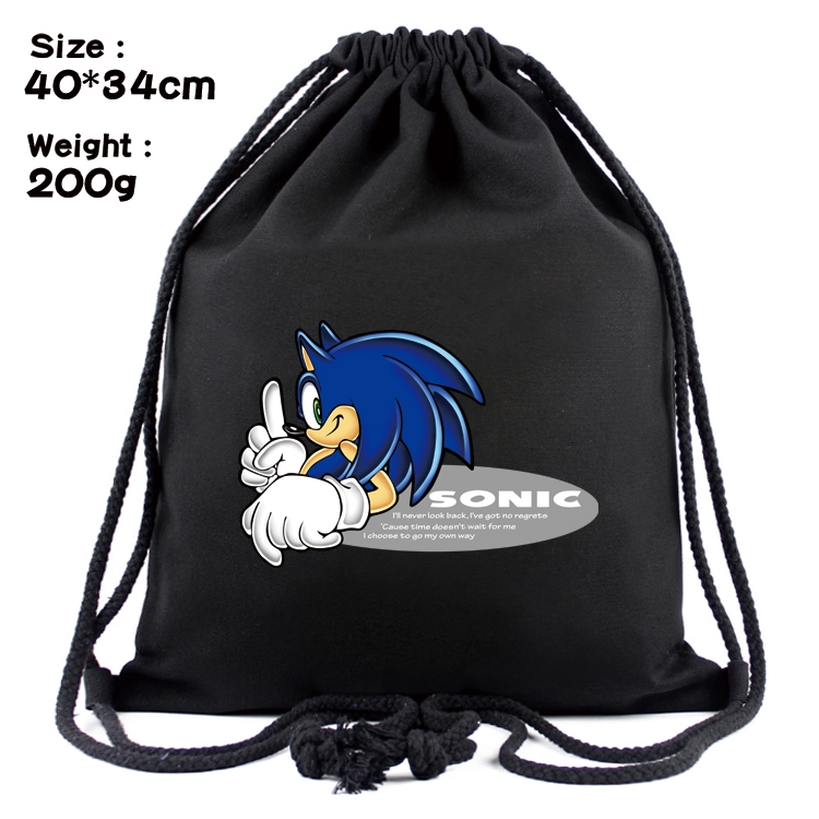 Sonic The Hedgehog Anime Coloring Book Drawstring Backpack 40X34cm 200g