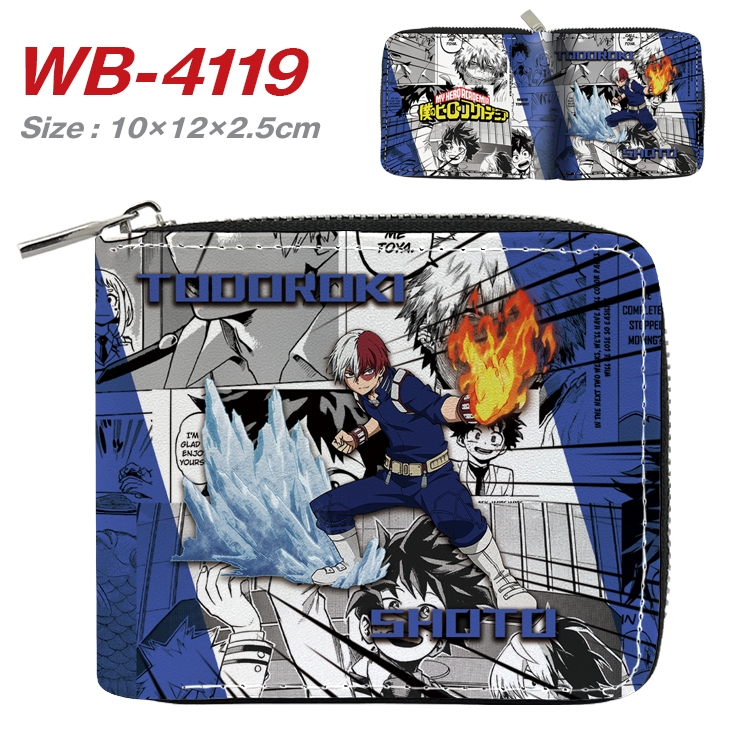 My Hero Academia  Anime Full Color Short All Inclusive Zipper Wallet 10x12x2.5cm  WB-4119A