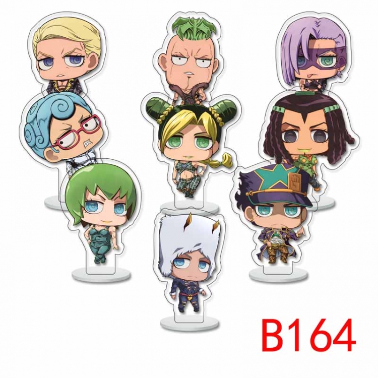 JoJos Bizarre Adventure Anime transparent acrylic Standing Plates Keychain 6cm a set of 9 B164