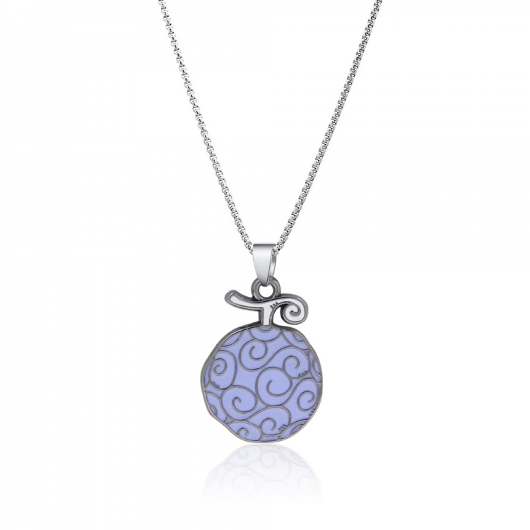 One Piece Rubber fruit metal necklace pendant OPP bag price for 5 pcs