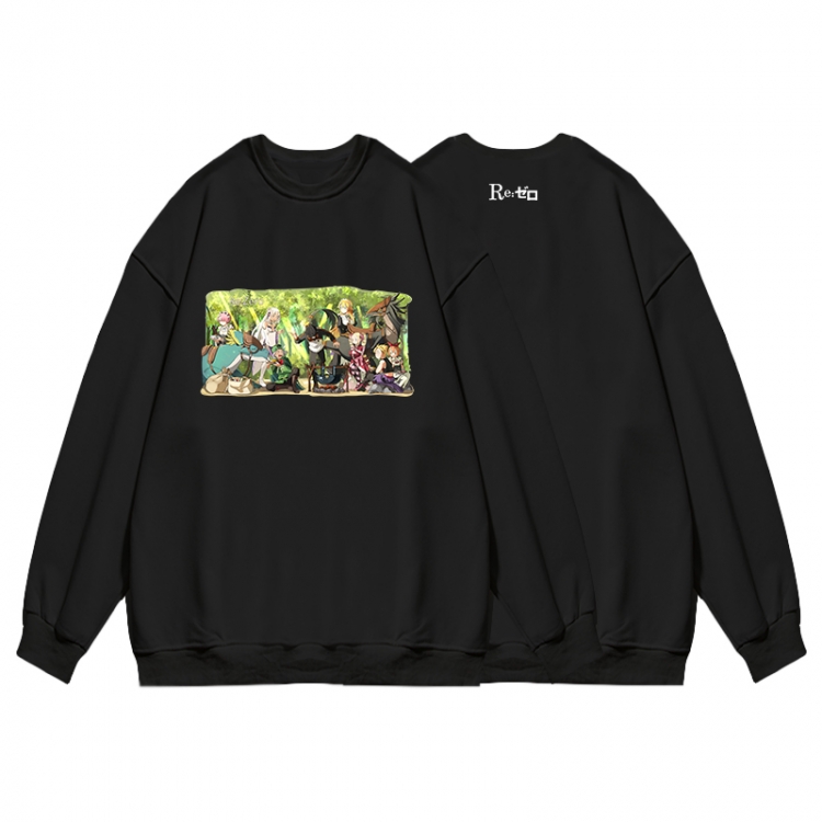 Re:Zero kara Hajimeru Isekai Seikatsu Anime print fashion casual thick hooded sweater  from S to 3XL