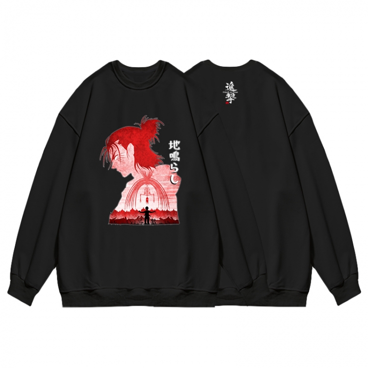 Shingeki no Kyojin Anime print fashion casual thick hooded sweater  from S to 3XL