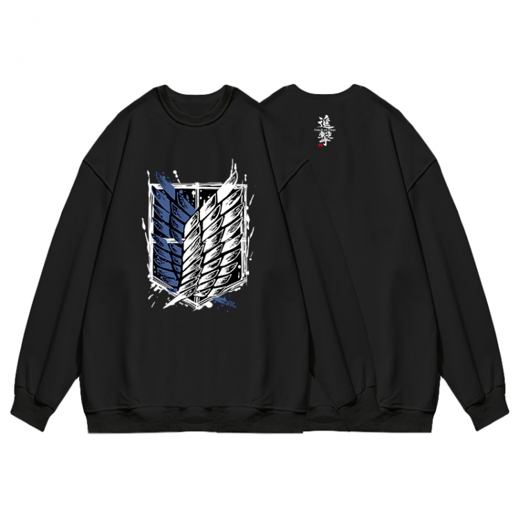 Shingeki no Kyojin Anime print fashion casual thick hooded sweater  from S to 3XL