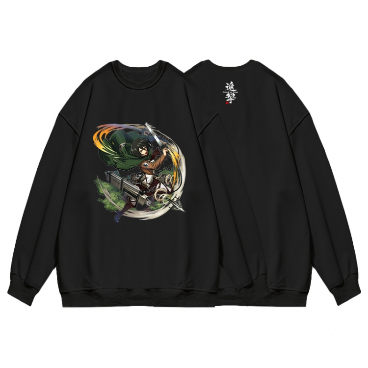 Shingeki no Kyojin Anime print fashion casual thick hooded sweater  from S to 3XL