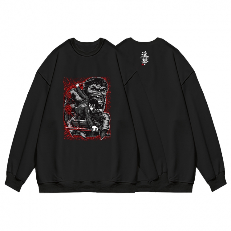 Shingeki no Kyojin Anime print fashion casual thick hooded sweater  from S to 3XL