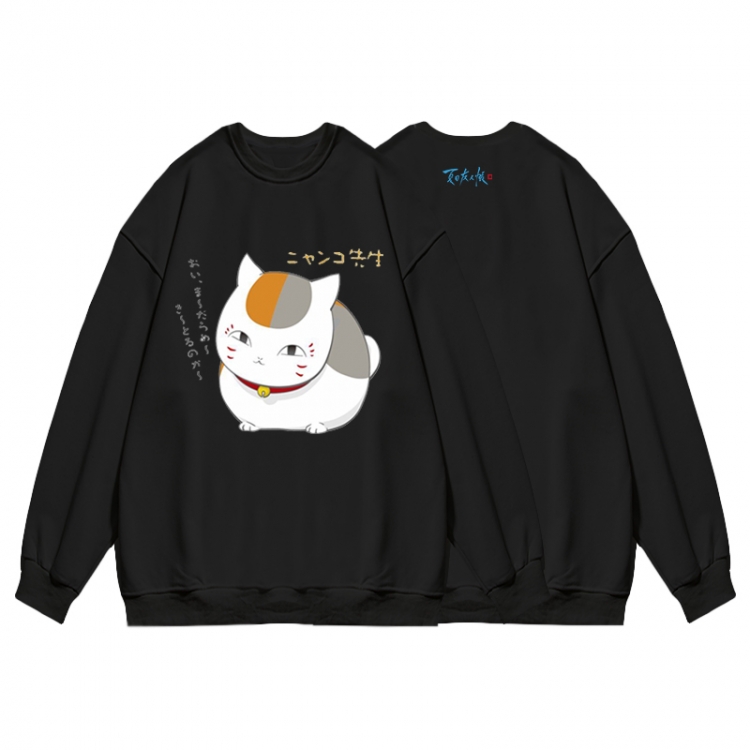 Natsume_Yuujintyou Anime print fashion casual thick hooded sweater  from S to 3XL
