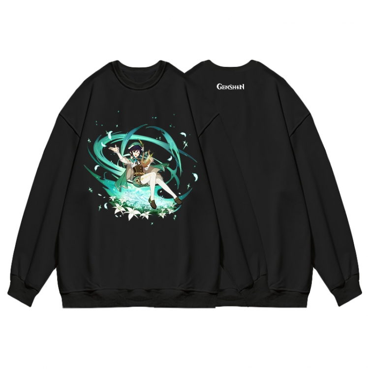 Genshin Impact Anime print fashion casual thick hooded sweater  from S to 3XL