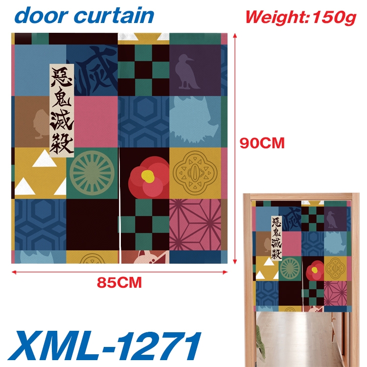 Demon Slayer Kimets Animation full-color curtain 85x90cm XML-1271A