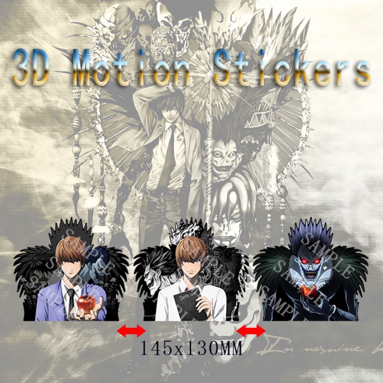 Death note 3D HD variable map car computer animation stickers price for 2 pcs