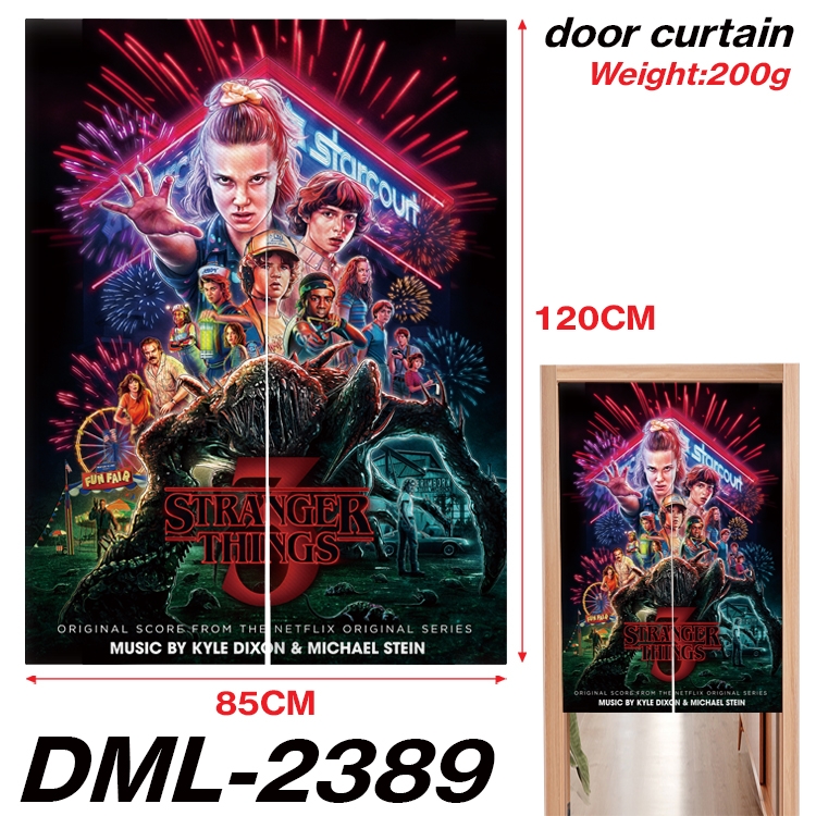 Stranger Things Animation full-color curtain 85x120CM DML-2389