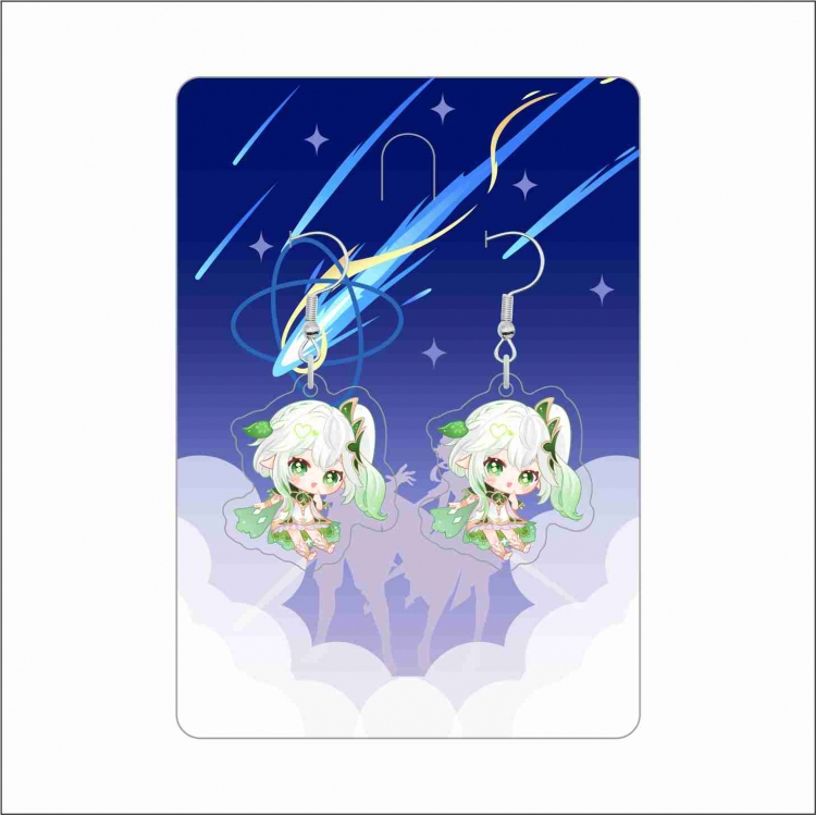 Genshin Impact Anime peripheral acrylic earrings accessories price for 5 pcs