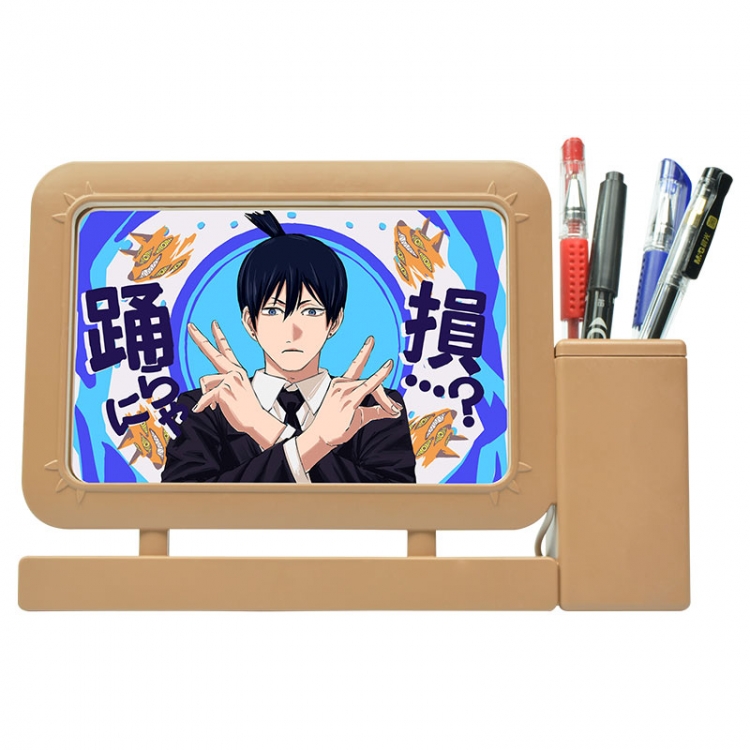 Chainsaw man Anime Acrylic Penholder Night Lamp 3mm Film