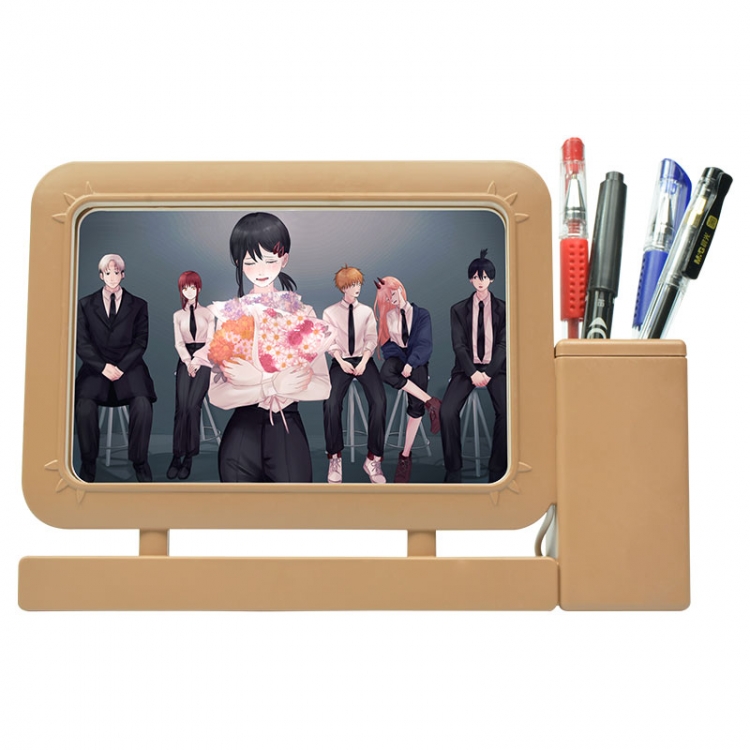 Chainsaw man Anime Acrylic Penholder Night Lamp 3mm Film