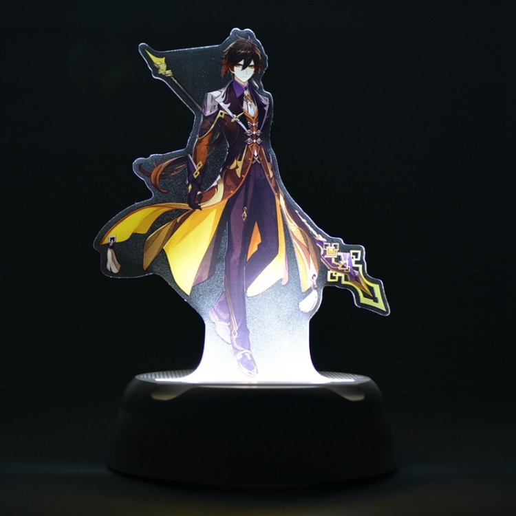 Genshin Impact  ZhongliAcrylic 3D night light Bluetooth speaker around the game 124x124x193mm