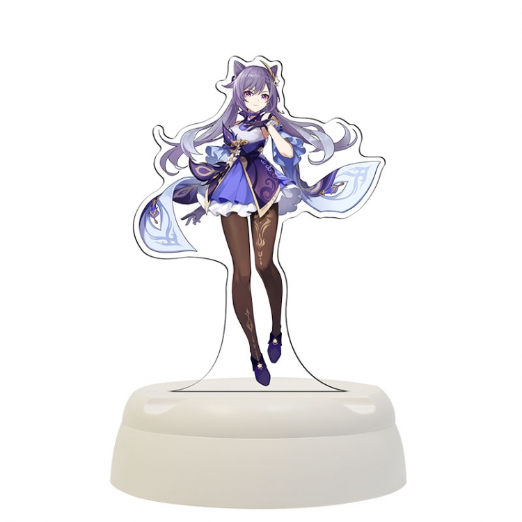 Genshin Impact KeqingAcrylic 3D night light Bluetooth speaker around the game 124x124x193mm