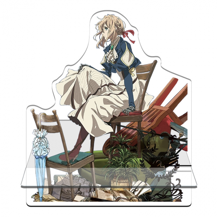  Violet Evergarden Anime Acrylic special-shaped Mobile phone holder Standing Plates 11x13cm