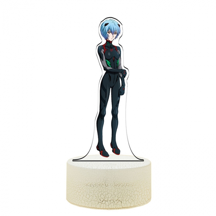 EVA Acrylic Night Light 16 Color-changing USB Interface Box Set 19X7X4CM white base