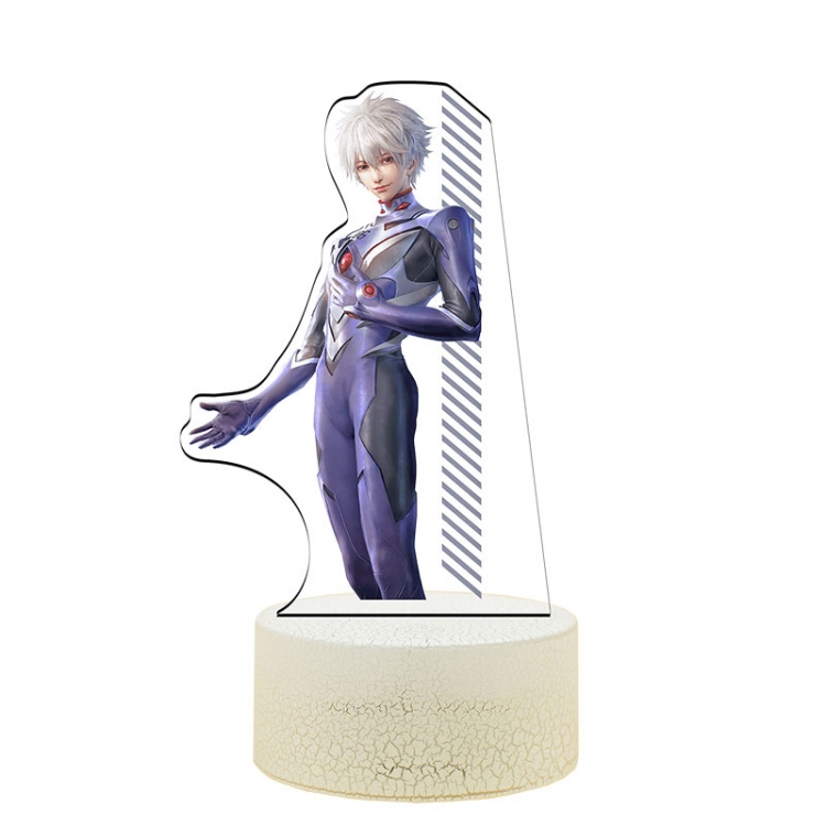 EVA Acrylic Night Light 16 Color-changing USB Interface Box Set 19X7X4CM white base