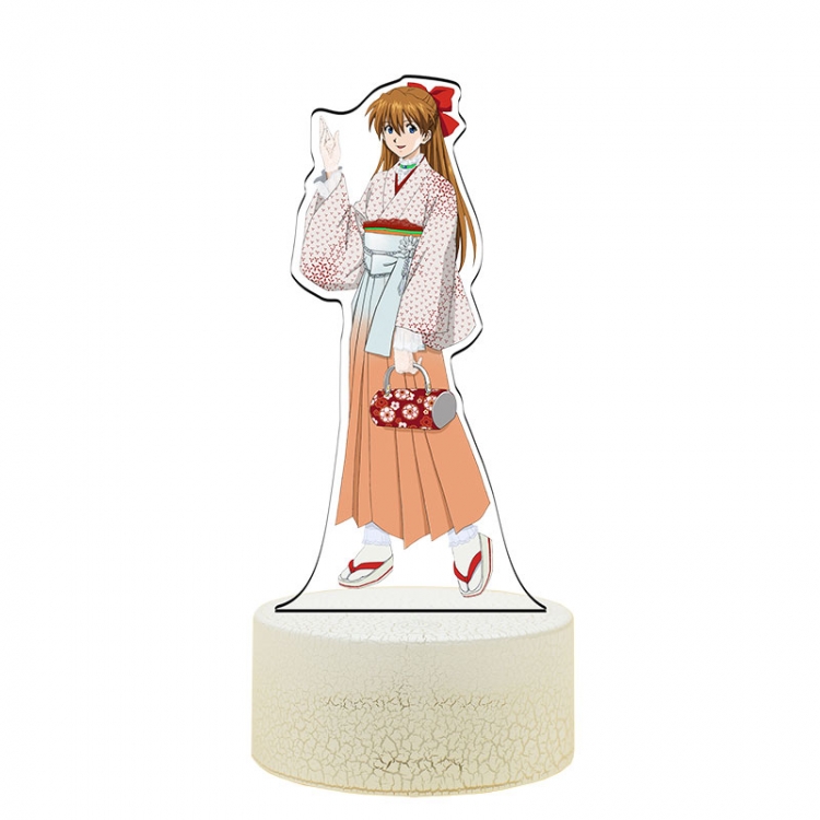 EVA Acrylic Night Light 16 Color-changing USB Interface Box Set 19X7X4CM white base