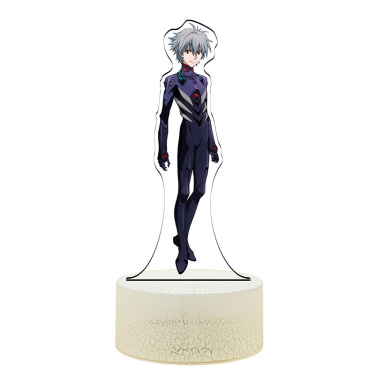 EVA Acrylic Night Light 16 Color-changing USB Interface Box Set 19X7X4CM white base