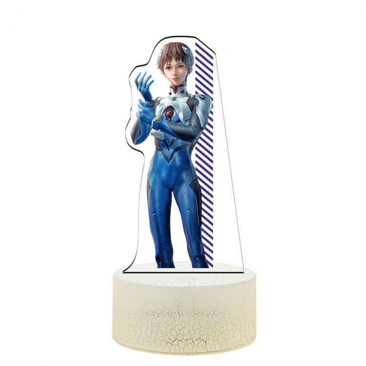 EVA Acrylic Night Light 16 Color-changing USB Interface Box Set 19X7X4CM white base