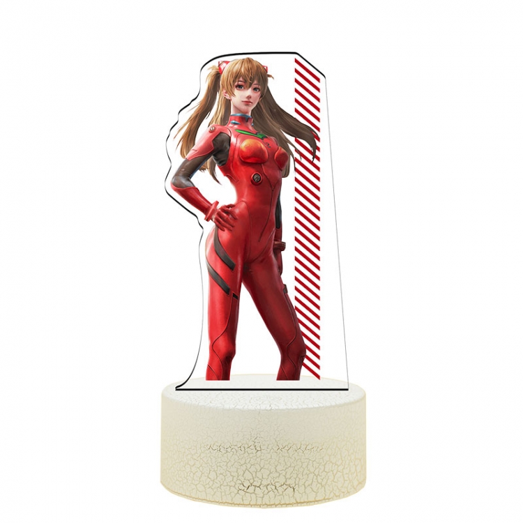 EVA Acrylic Night Light 16 Color-changing USB Interface Box Set 19X7X4CM white base