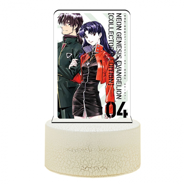 EVA Acrylic night light 16 kinds of color changing USB interface box 14X7X4CM white base