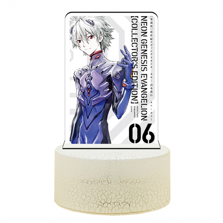 EVA Acrylic night light 16 kinds of color changing USB interface box 14X7X4CM white base