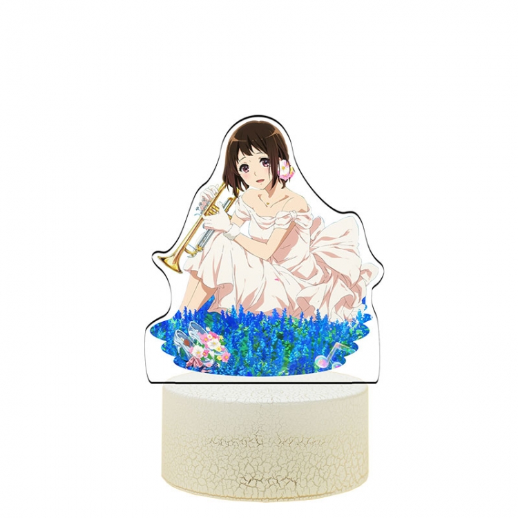 Hibike! Euphonium Acrylic Night Light 16 Color-changing USB Interface Box Set 19X7X4CM white base