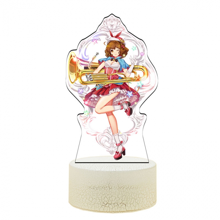 Hibike! Euphonium Acrylic Night Light 16 Color-changing USB Interface Box Set 19X7X4CM white base