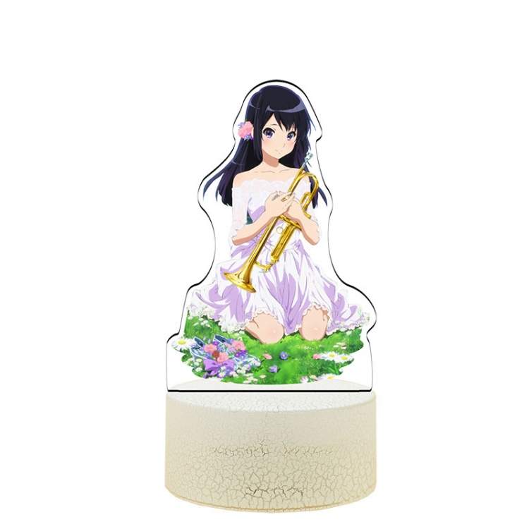Hibike! Euphonium Acrylic Night Light 16 Color-changing USB Interface Box Set 19X7X4CM white base
