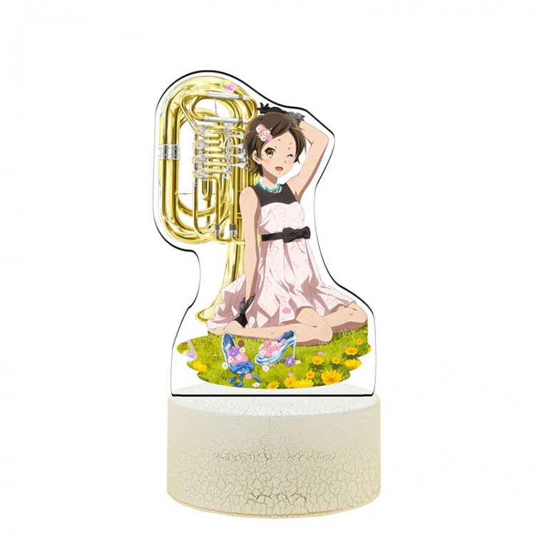 Hibike! Euphonium Acrylic Night Light 16 Color-changing USB Interface Box Set 19X7X4CM white base