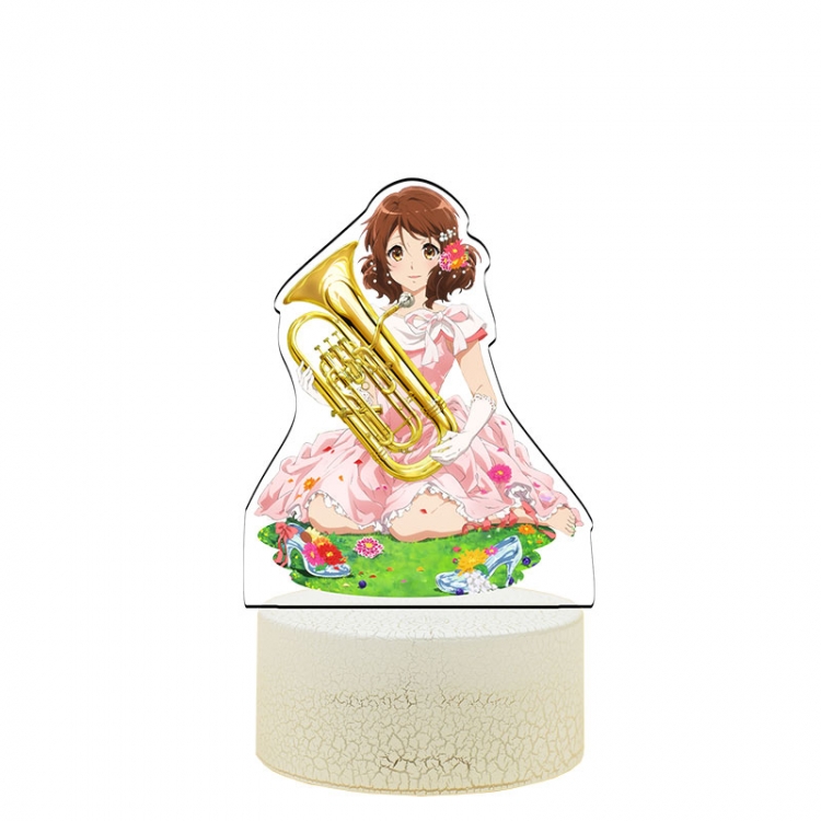 Hibike! Euphonium Acrylic Night Light 16 Color-changing USB Interface Box Set 19X7X4CM white base