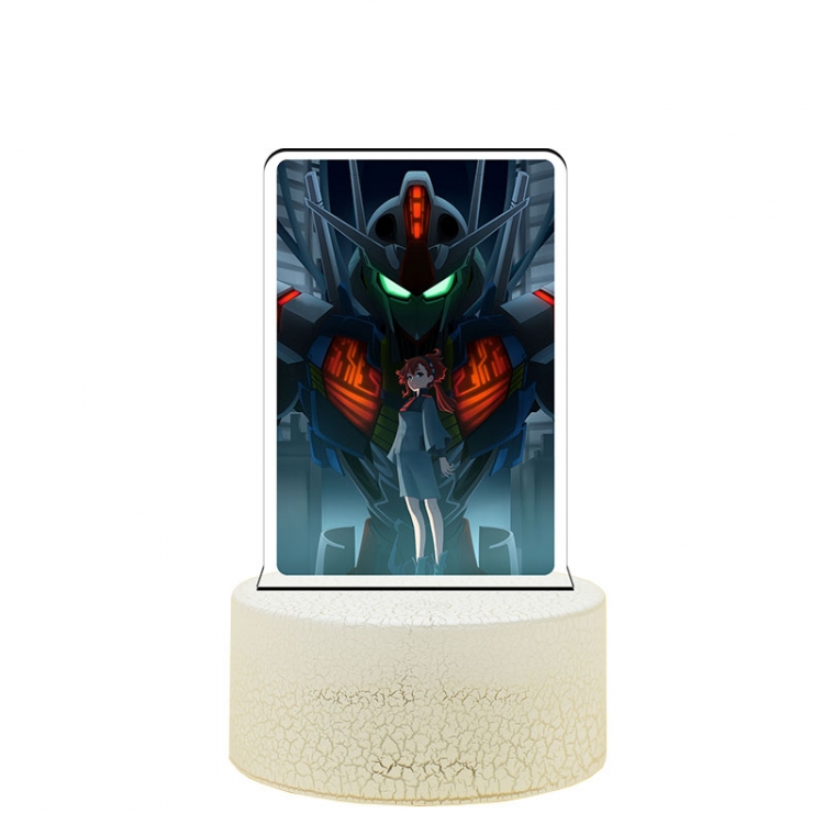 Gundam Acrylic night light 16 kinds of color changing USB interface box 14X7X4CM white base