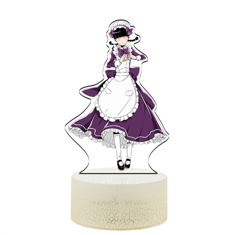 Mob Psycho 100 Acrylic night light 16 kinds of color changing USB interface box 14X7X4CM white base