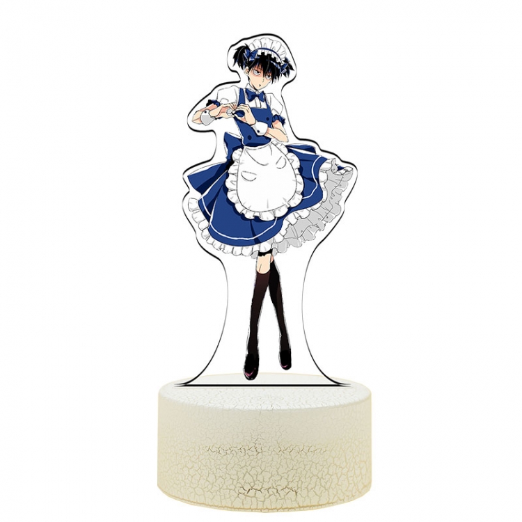 Mob Psycho 100 Acrylic night light 16 kinds of color changing USB interface box 14X7X4CM white base