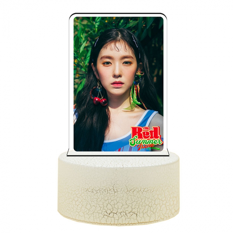 Red Velvet Acrylic night light 16 kinds of color changing USB interface box 14X7X4CM white base