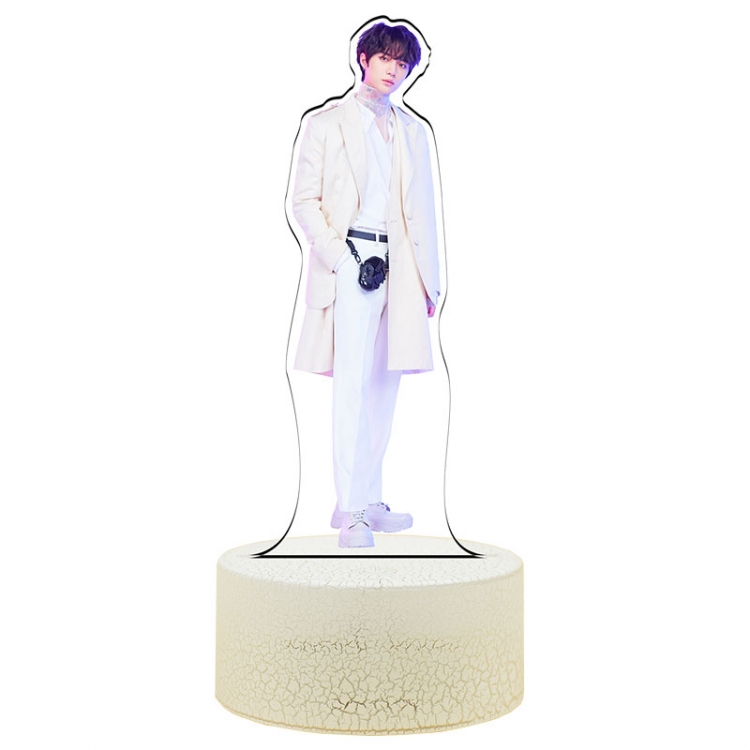 TXT Acrylic Night Light 16 Color-changing USB Interface Box Set 19X7X4CM white base