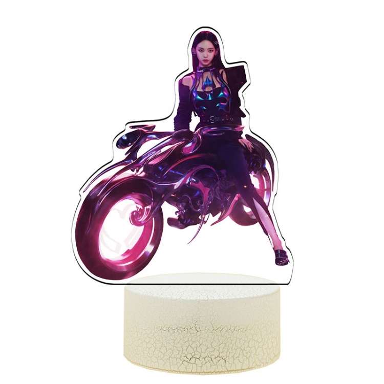 AESPA Acrylic Night Light 16 Color-changing USB Interface Box Set 19X7X4CM white base